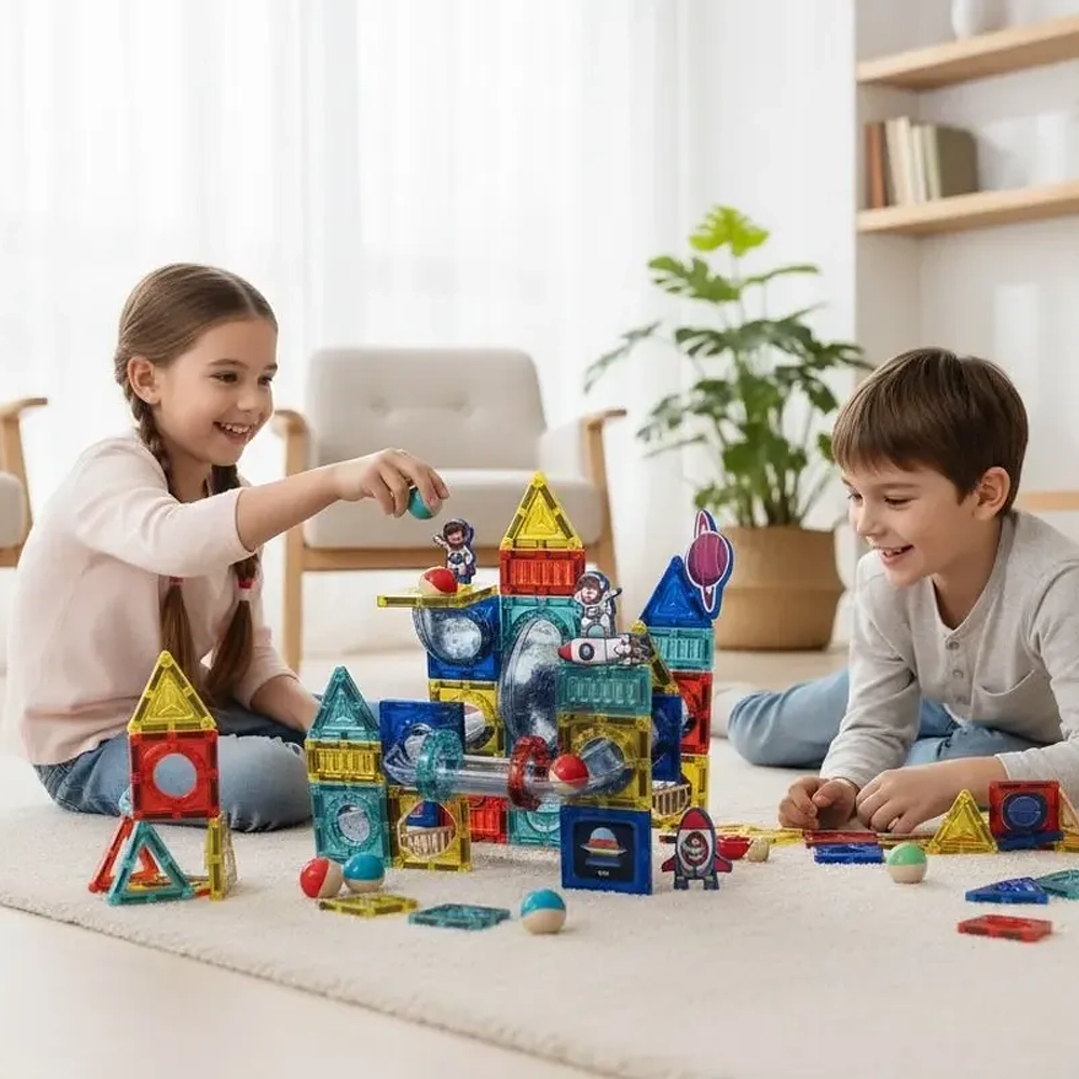 Juego de Bloques Magnéticos Space Block Diy 68 Piezas 4