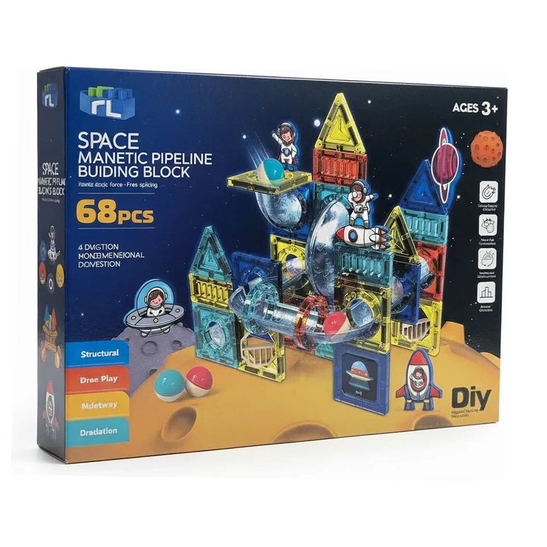 Juego de Bloques Magnéticos Space Block Diy 68 Piezas 3