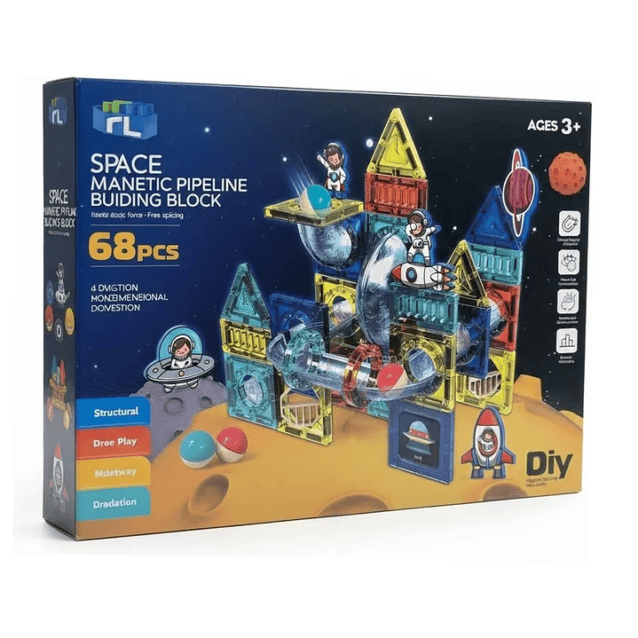 Juego de Bloques Magnéticos Space Block Diy 68 Piezas 3