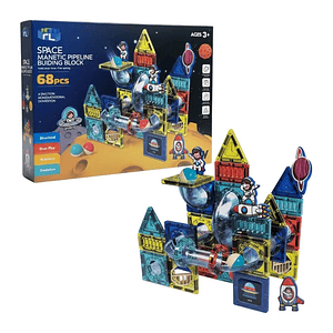 Juego de Bloques Magnéticos Space Block Diy 68 Piezas