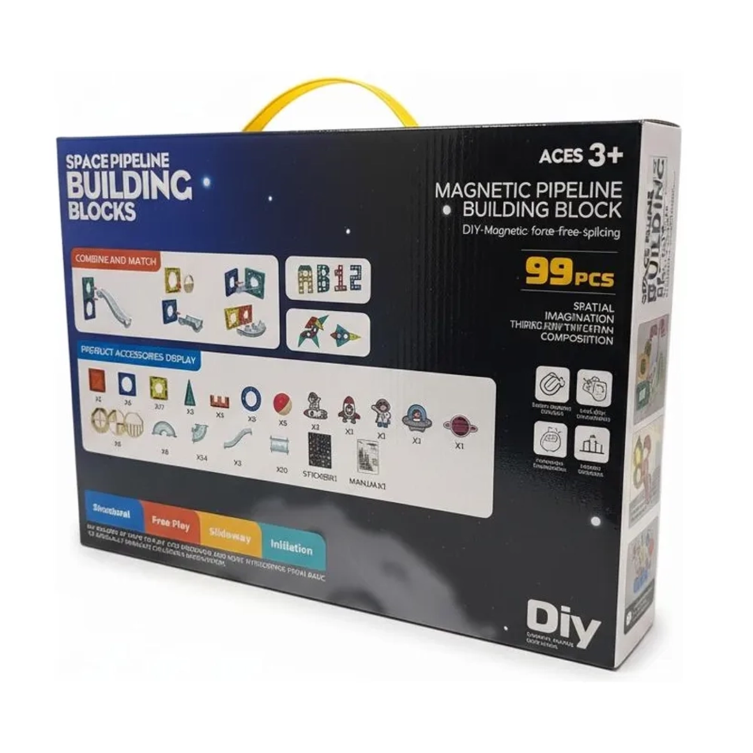 Juego de Bloques Magnéticos Space Block Diy 99 Piezas 3