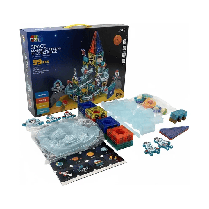 Juego de Bloques Magnéticos Space Block Diy 99 Piezas 2