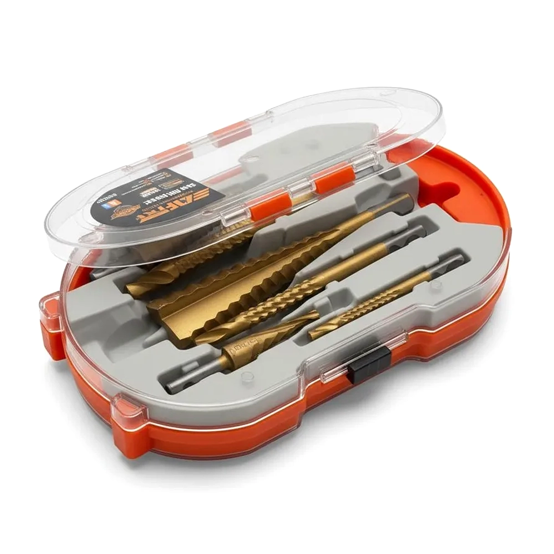 Juego 6 Brocas Cónicas Escalonadas Hss Titanio 2