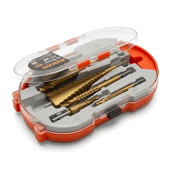 Juego 6 Brocas Cónicas Escalonadas Hss Titanio 2