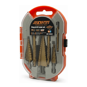 Juego 6 Brocas Cónicas Escalonadas Hss Titanio