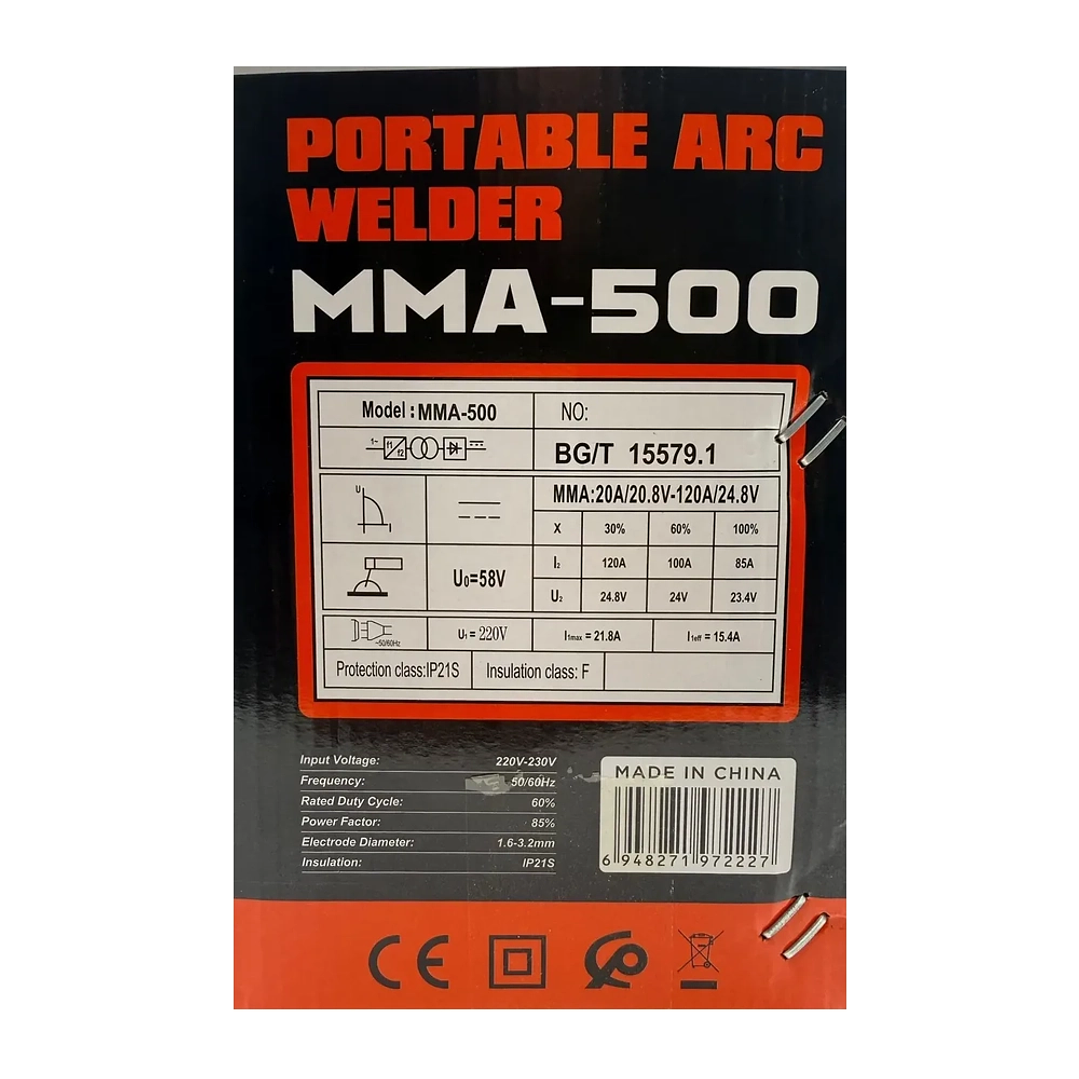 Soldadora Inverter Manual Profesional MMA-500 Afixs 3