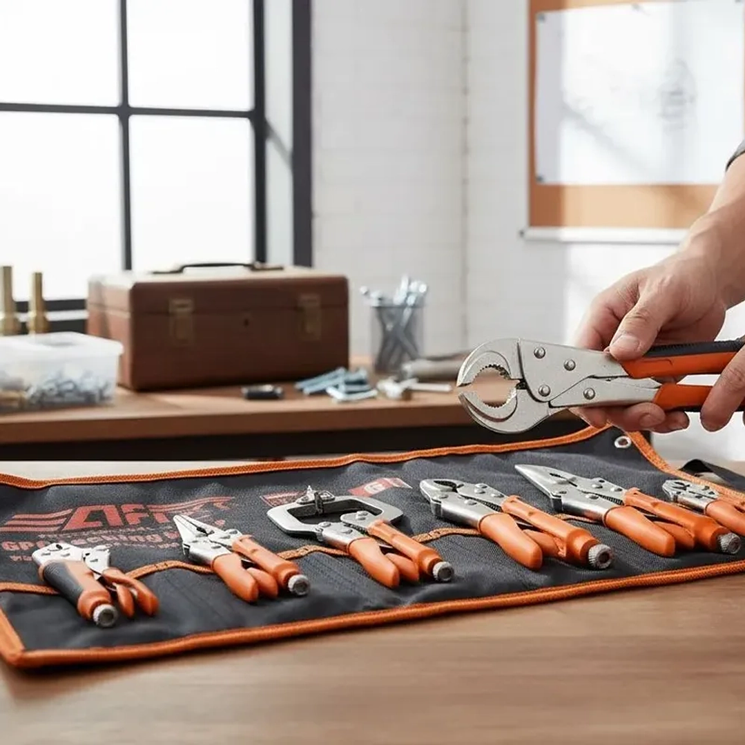 Set De Herramientas Alicates-caiman De Presion Afixs 4