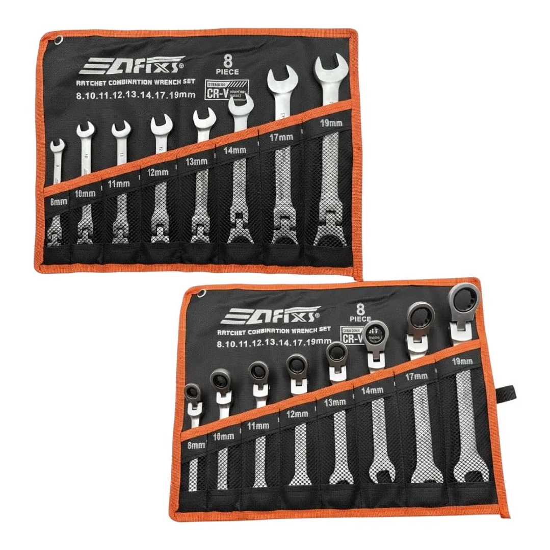 Juego de Llaves Chicharras Punta Corona 8 Piezas Afix 1