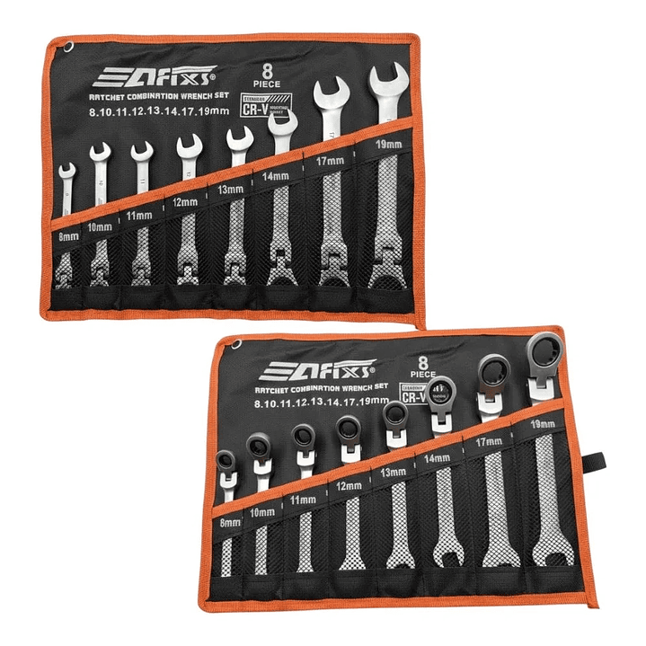 Juego de Llaves Chicharras Punta Corona 8 Piezas Afix 1