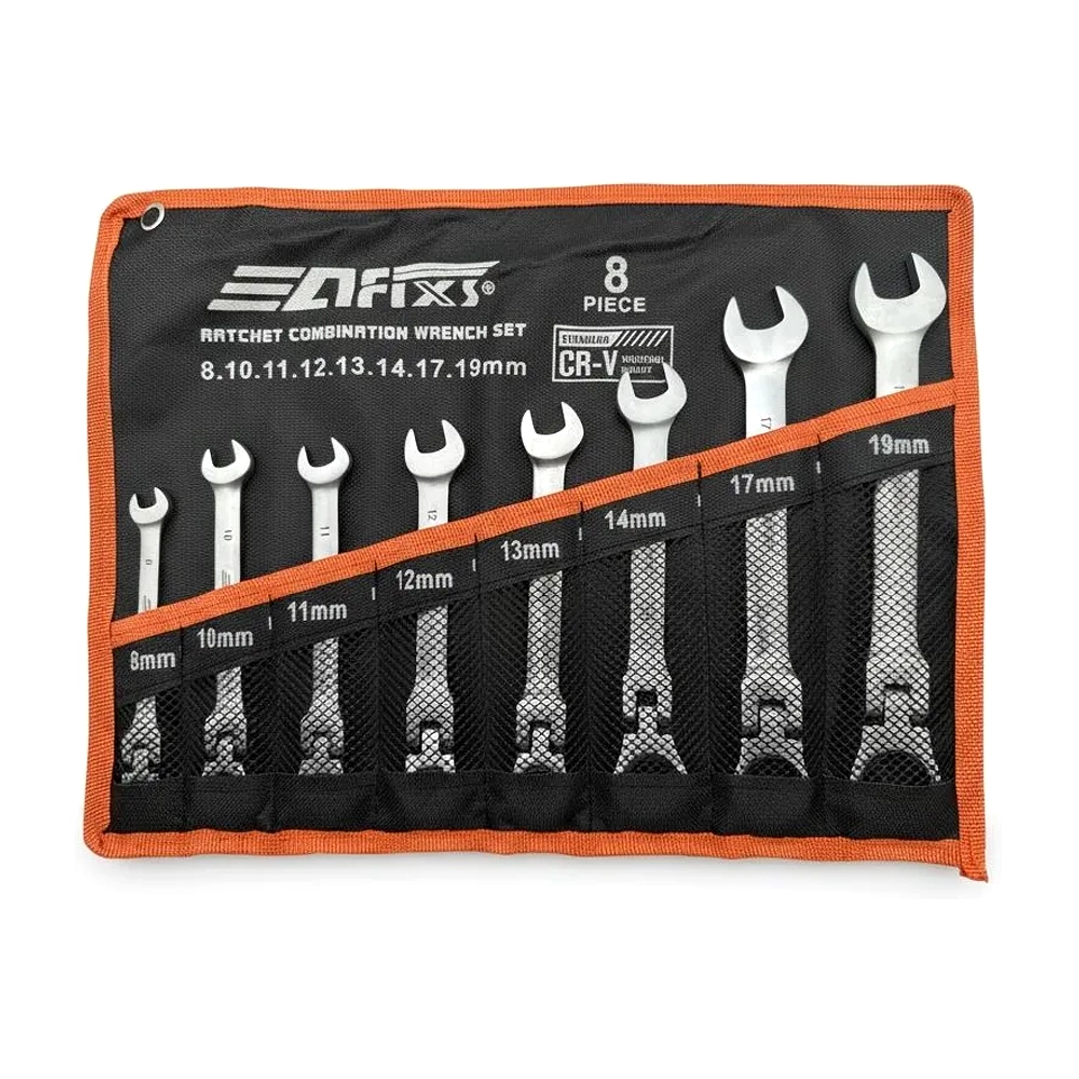 Juego de Llaves Chicharras Punta Corona 8 Piezas Afix 2