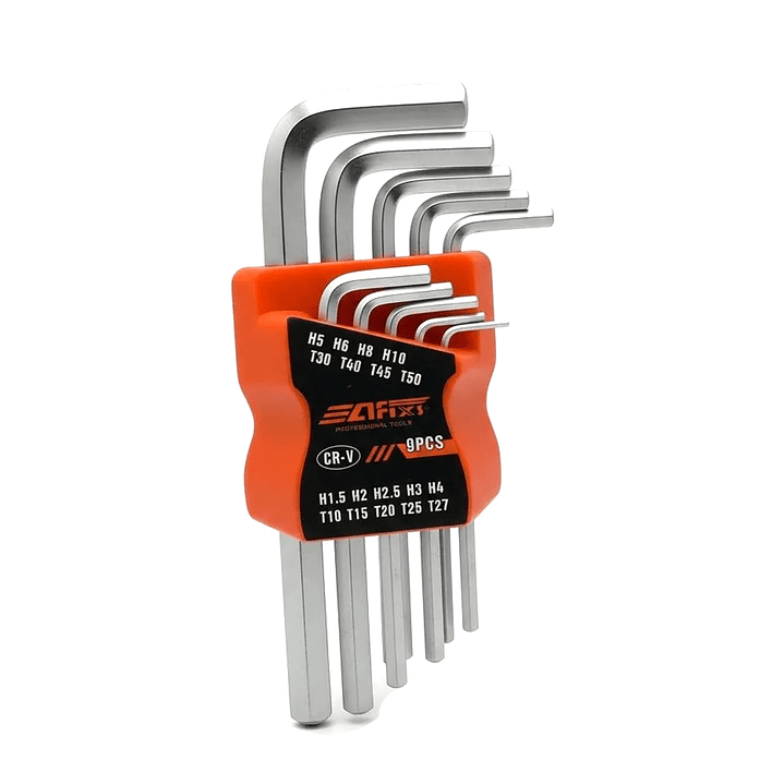 Set de Llaves Allen Hexagonal Cr-V 9 Piezas Afixs 2