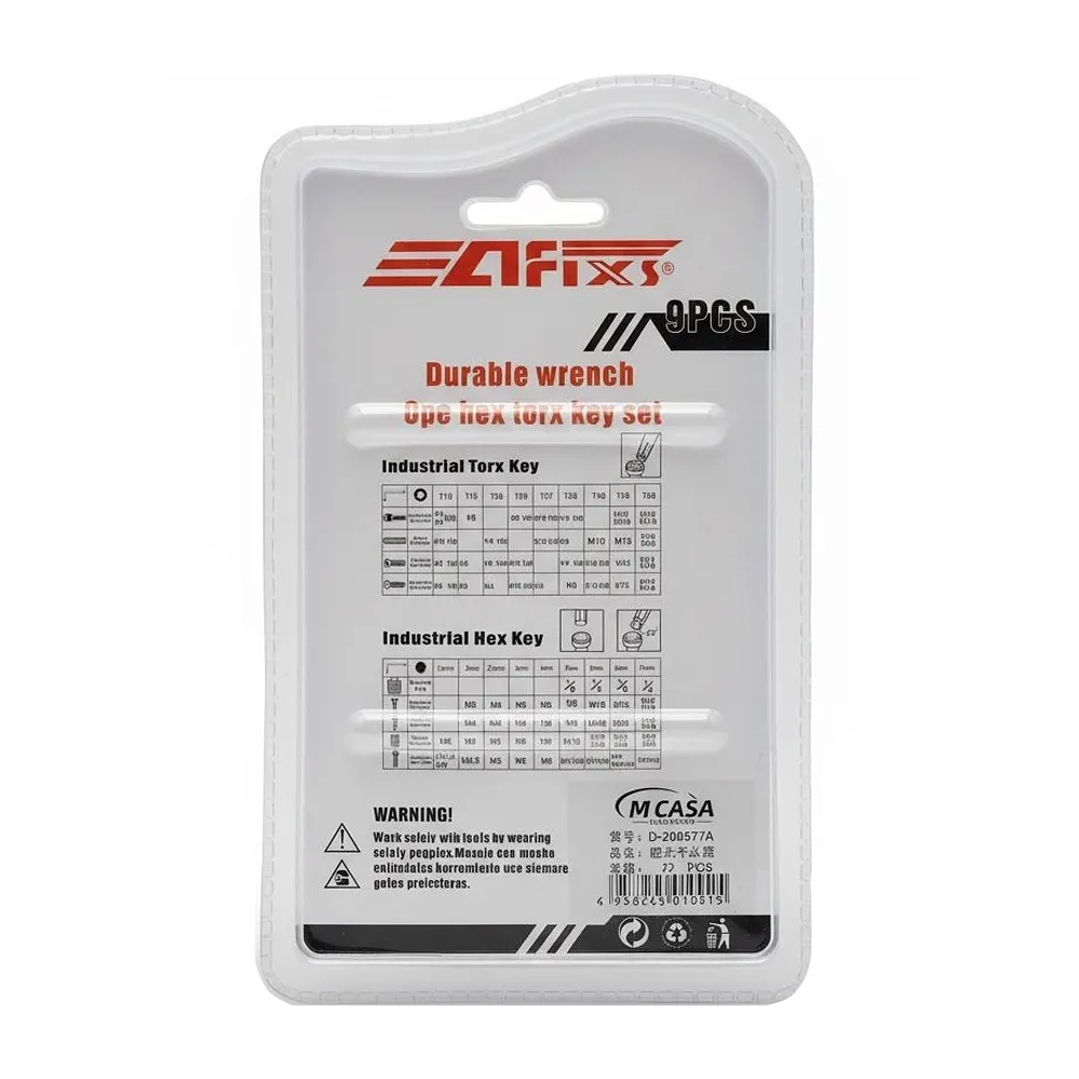 Set de Llaves Allen Hexagonal Cr-V 9 Piezas Afixs 3
