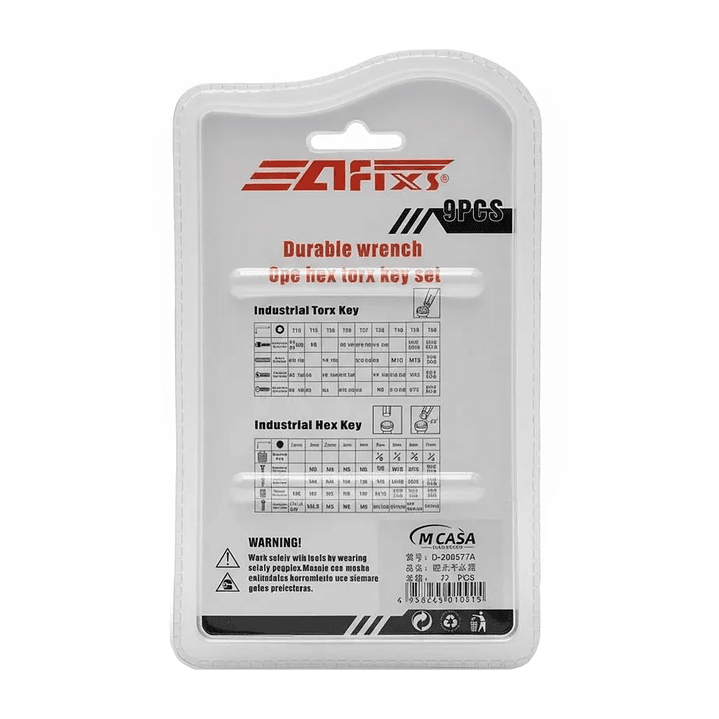 Set de Llaves Allen Hexagonal Cr-V 9 Piezas Afixs 3