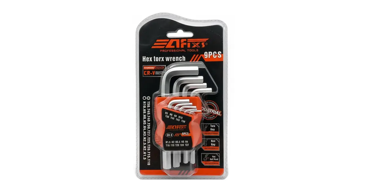 Set de Llaves Allen Hexagonal Cr-V 9 Piezas Afixs