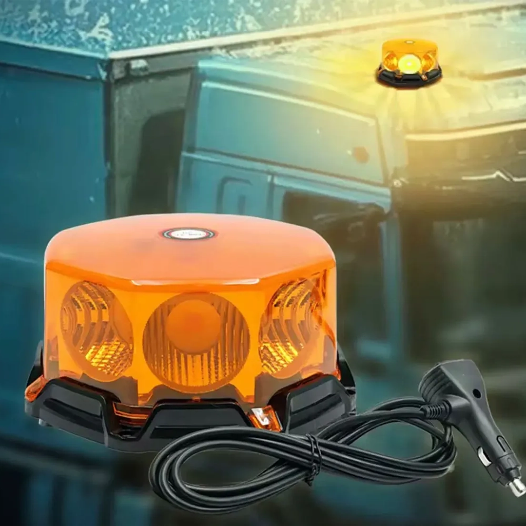 Baliza de Seguridad Ámbar Estroboscópica 8 LED – Mcasa 5