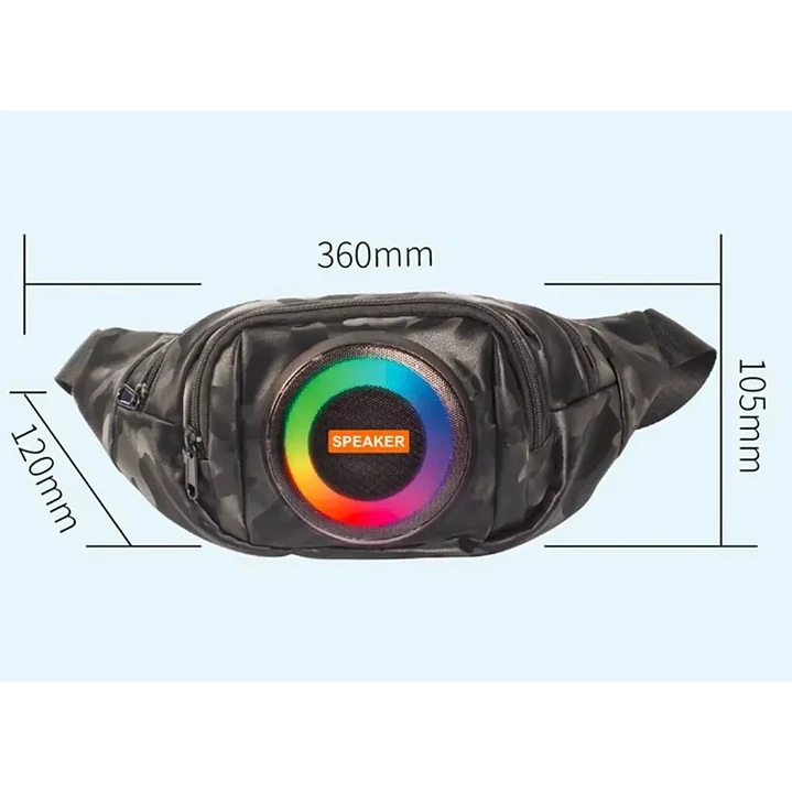 Parlante Bluetooth Portátil Banano 8W con Radio y Luces LED 4