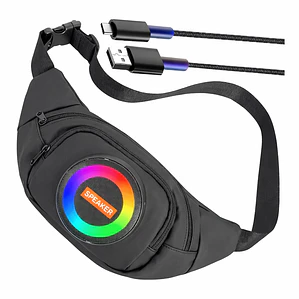 Parlante Bluetooth Portátil Banano 8W con Radio y Luces LED
