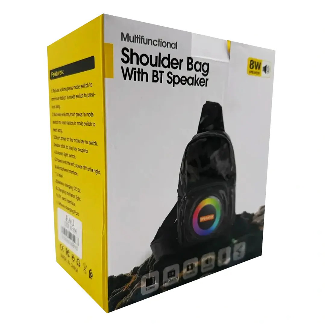 Parlante Bluetooth Portátil Tipo mochila 8W con Radio y Luces RGB 3