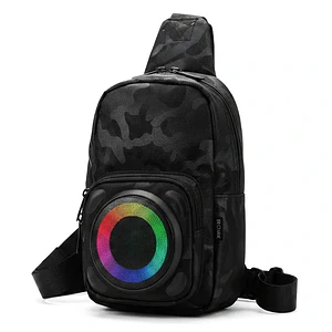 Parlante Bluetooth Portátil Tipo mochila 8W con Radio y Luces RGB