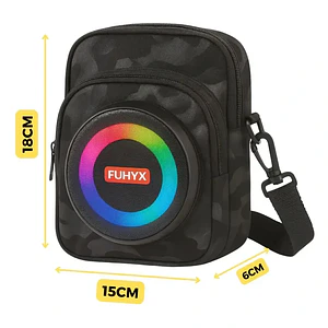 Parlante Bluetooth Portátil Tipo mochila 8W con Radio y Luces RGB