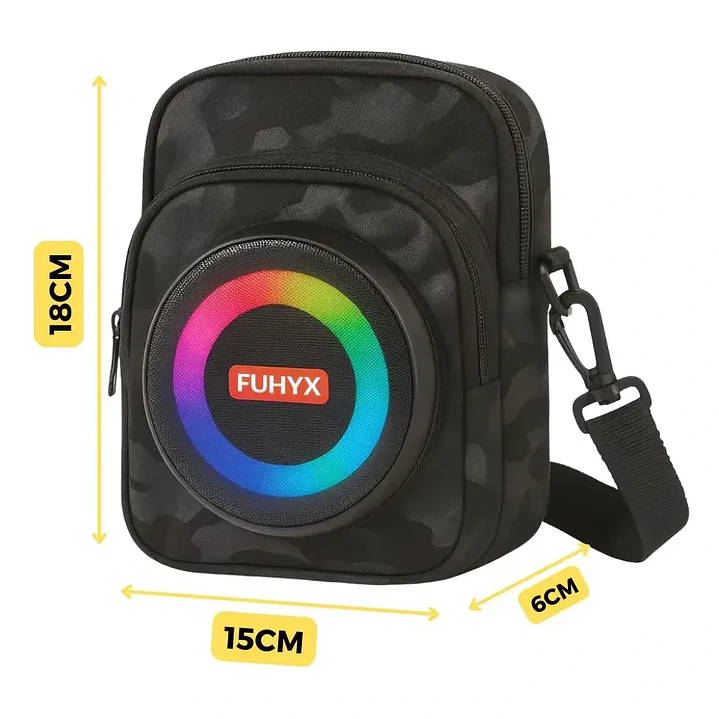 Parlante Bluetooth Portátil Tipo mochila 8W con Radio y Luces RGB 2