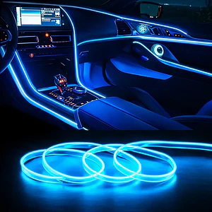 Kit de Luces LED Ambiente para Interior de Auto 110cm con Conexión 12V