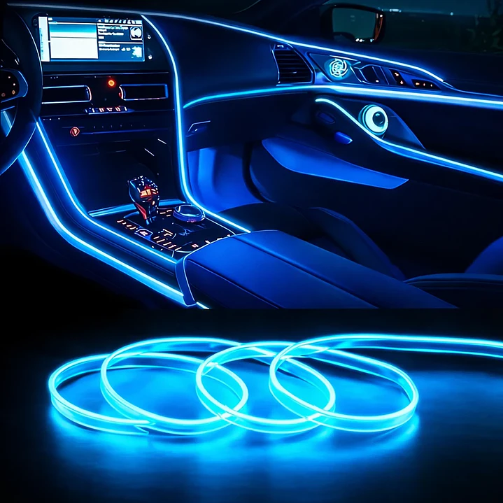 Kit de Luces LED Ambiente para Interior de Auto 110cm con Conexión 12V 1