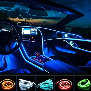 Kit de Luces LED Ambiente para Interior de Auto 110cm con Conexión 12V