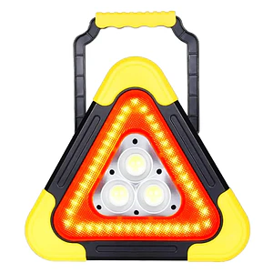 Triángulo de Emergencia LED Solar con Soporte y Carga USB
