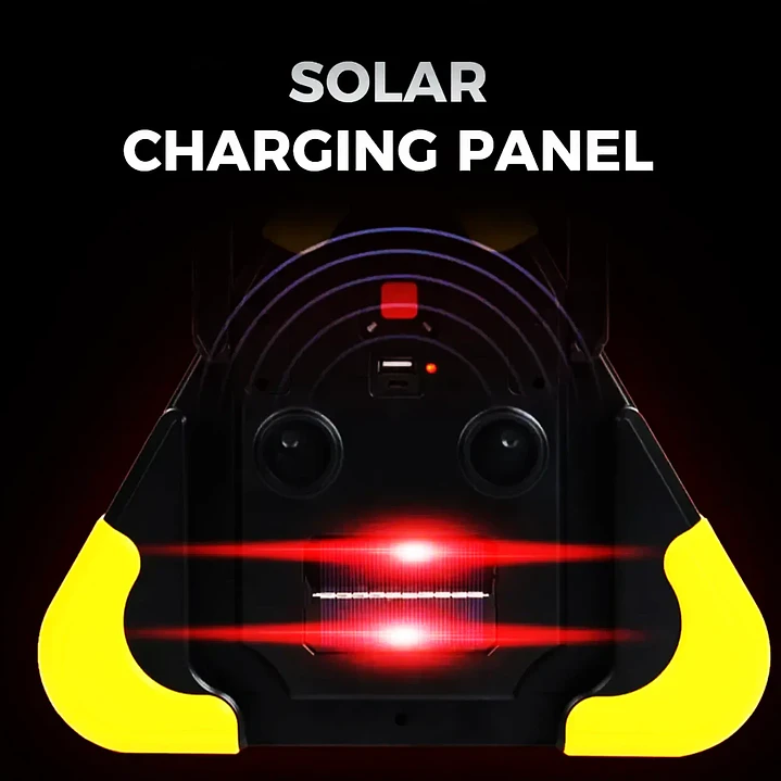 Triángulo de Emergencia LED Solar con Soporte y Carga USB 5