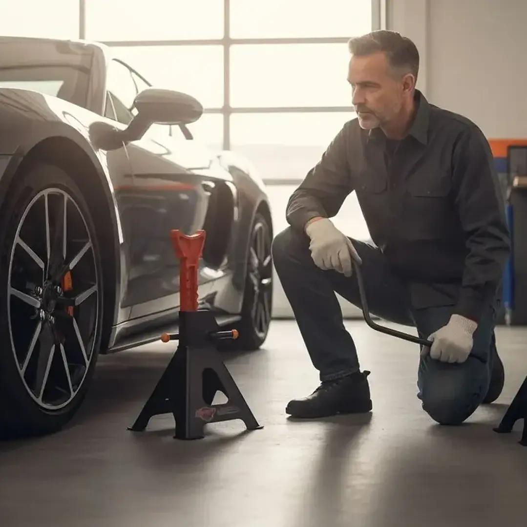 Set 2 Soporte De Gata Hidráulica De 3 Toneladas Afixs-mcasa 4