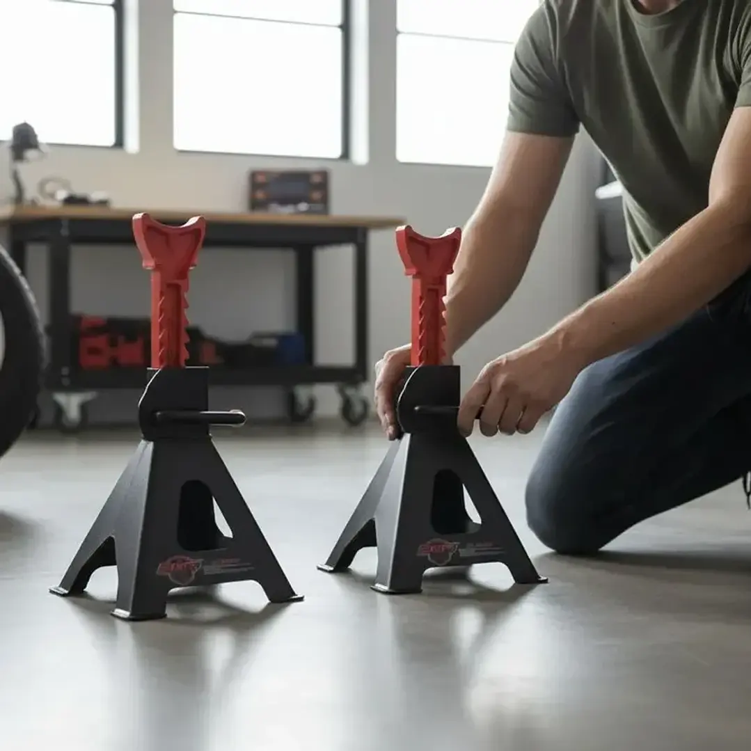 Set 2 Soporte De Gata Hidráulica De 3 Toneladas Afixs-mcasa 6