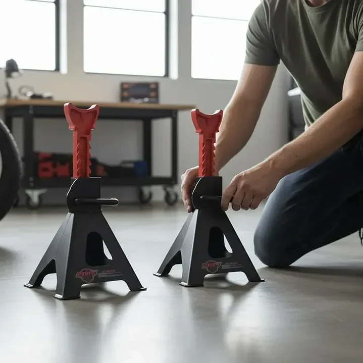 Set 2 Soporte De Gata Hidráulica De 3 Toneladas Afixs-mcasa 6