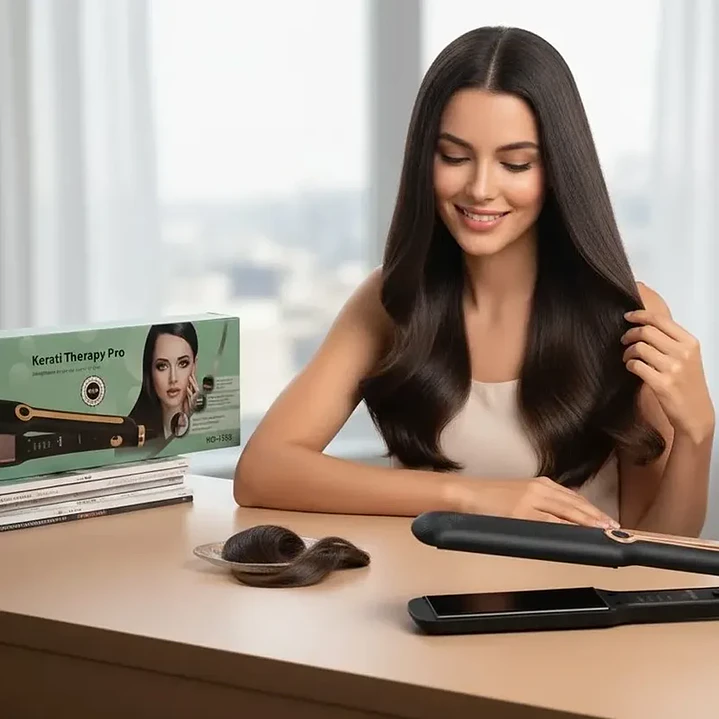 Plancha De Pelo Negra Ajuste De Temperatura 4 Niveles Mcasa 4