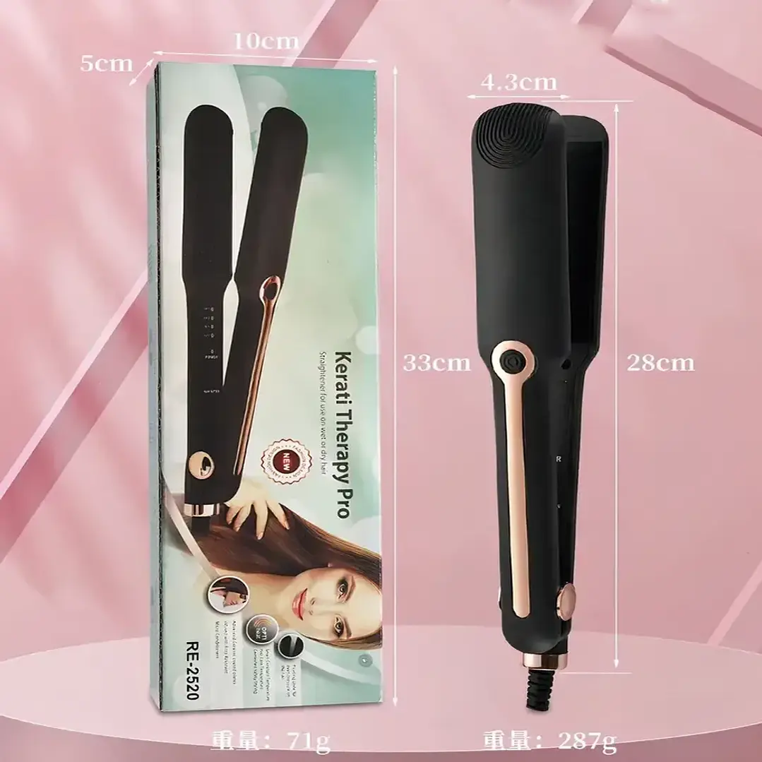 Plancha De Pelo Negra Ajuste De Temperatura 4 Niveles Mcasa 5