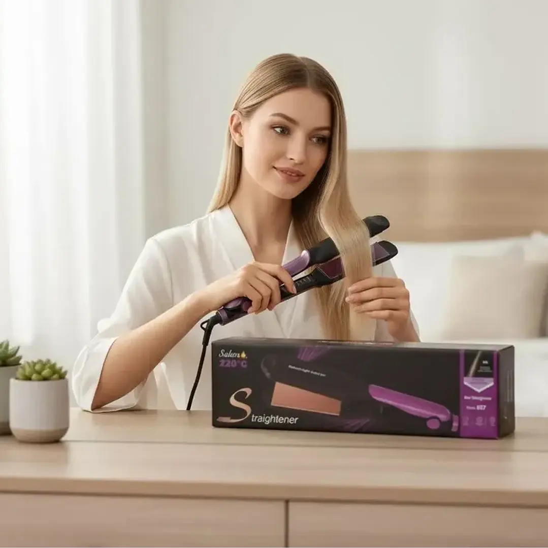 Plancha De Pelo Straightener Temperatura 4 Niveles Mcasa 3