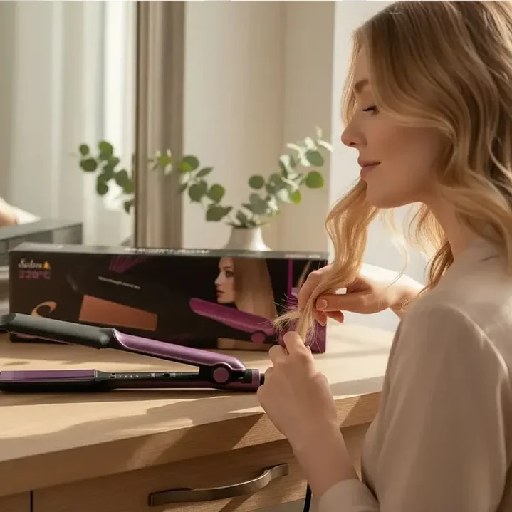 Plancha De Pelo Straightener Temperatura 4 Niveles Mcasa 4
