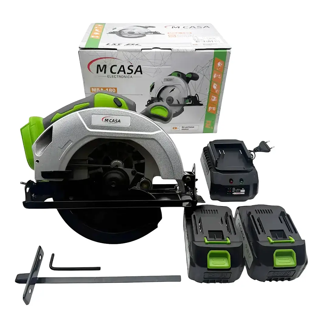 Sierra Circular Inalambrica Mcasa 2 Baterias 800w 2