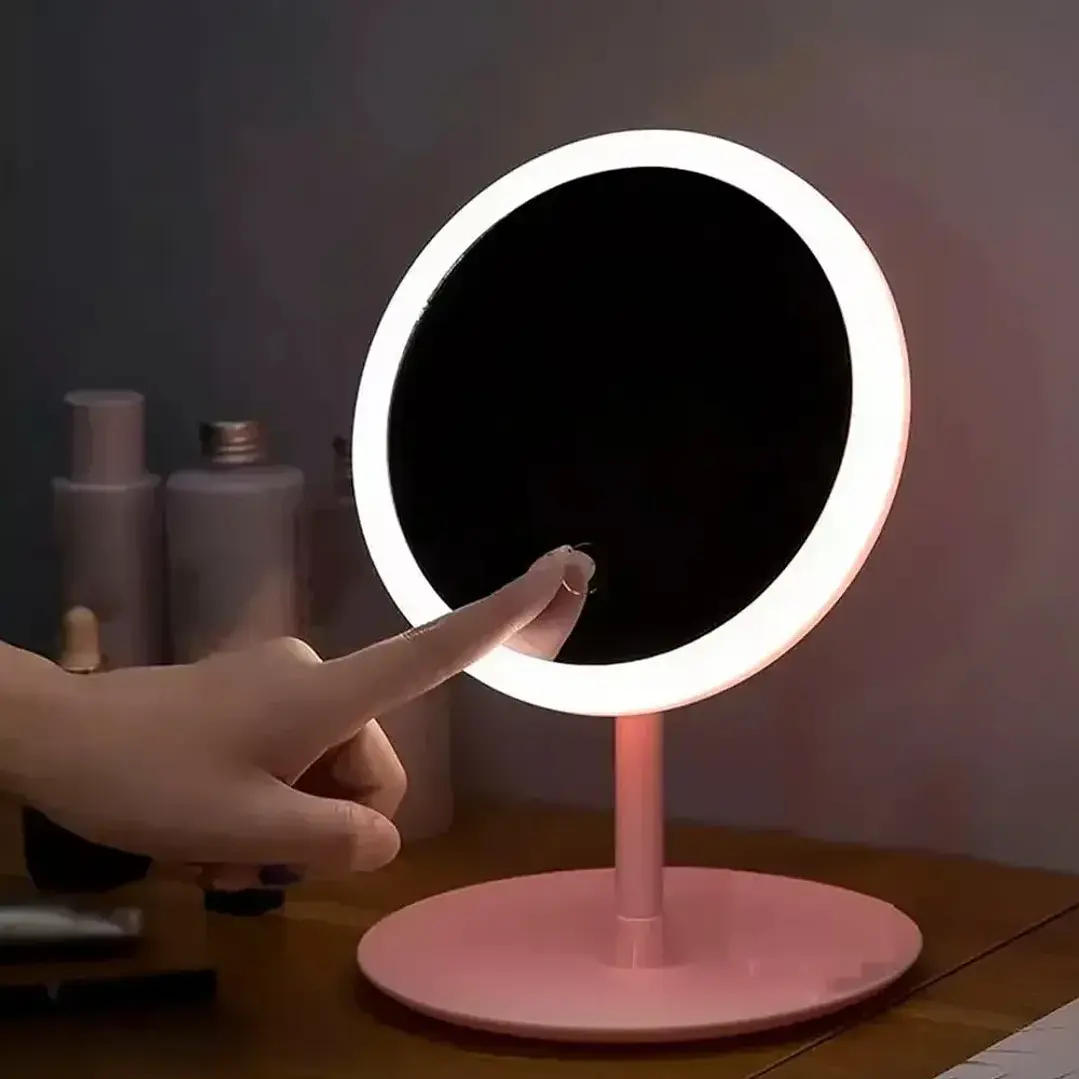 Espejo Led Maquillaje Tocador Usb Recargable 3 Tonos Mcasa 5