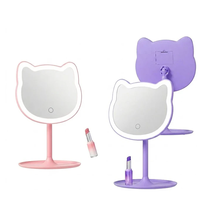 Espejo Led Maquillaje Tocador Usb Recargable 3 Tonos Mcasa 1