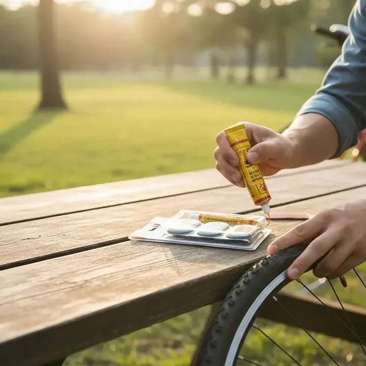 Parches De Bicicleta Kit 49 Unidades +pegamento Pervoi Mcasa 3