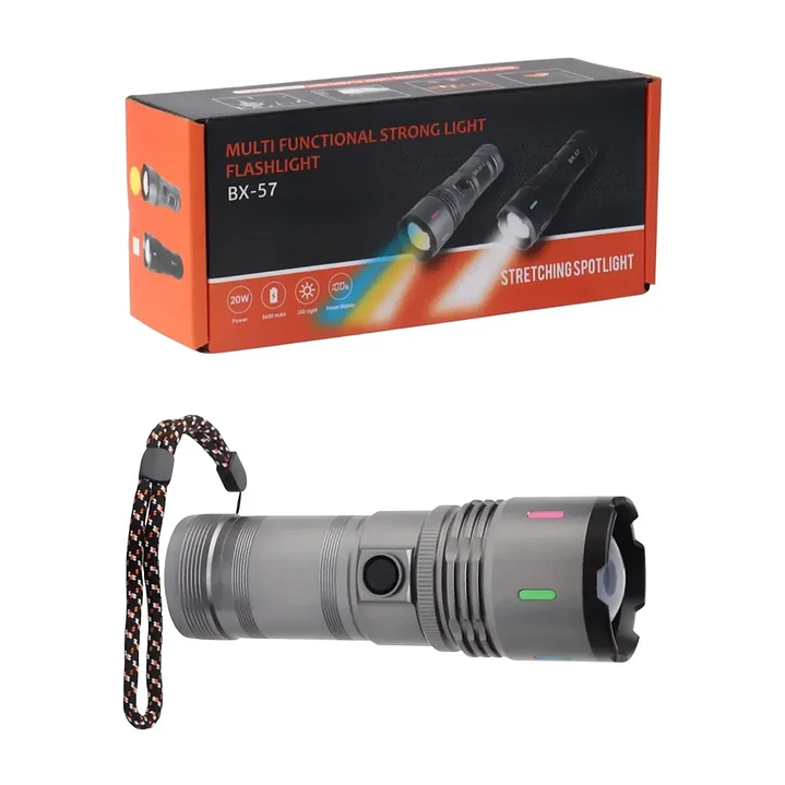 Linterna Táctica Gran Potenia Recargable Multicolor Mcasa 2