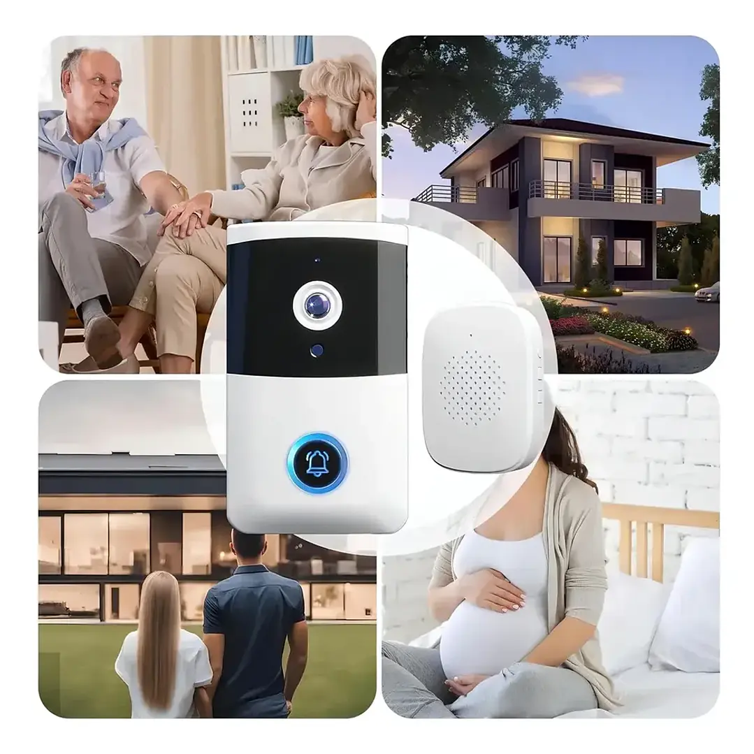 Timbre Inalámbrico Con Cámara Hd Y Wifi Para Hogar Mcasa 4