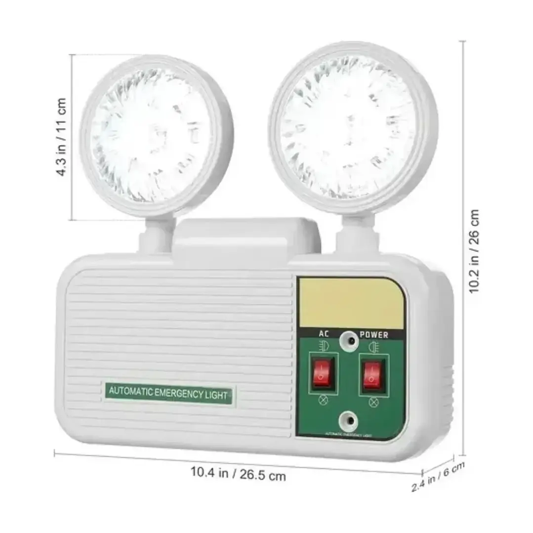 Luz De Emergencia Recargable Doble Foco 1800mah Mcasa 3