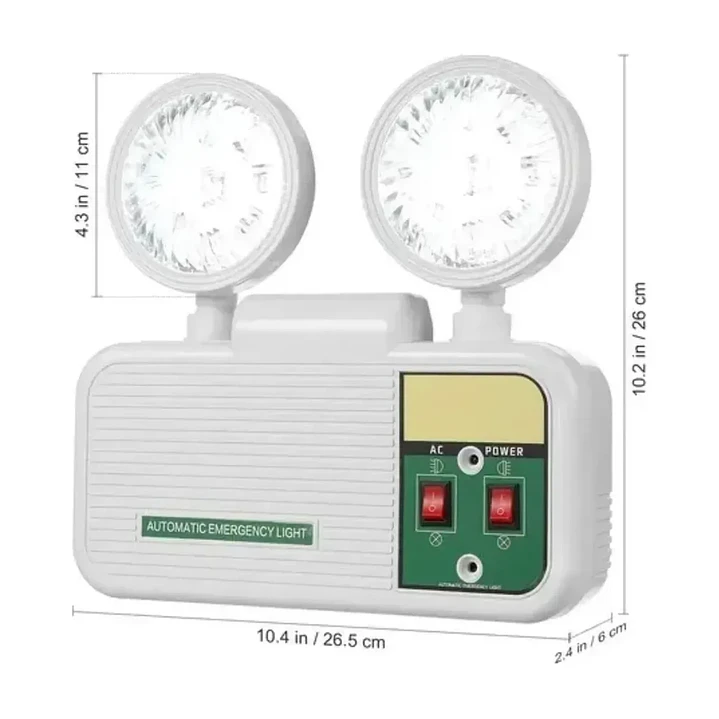 Luz De Emergencia Recargable Doble Foco 1800mah Mcasa 3