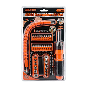 Set De Dados Y Puntas Con Extension Flexible 43p Afixs-mcasa