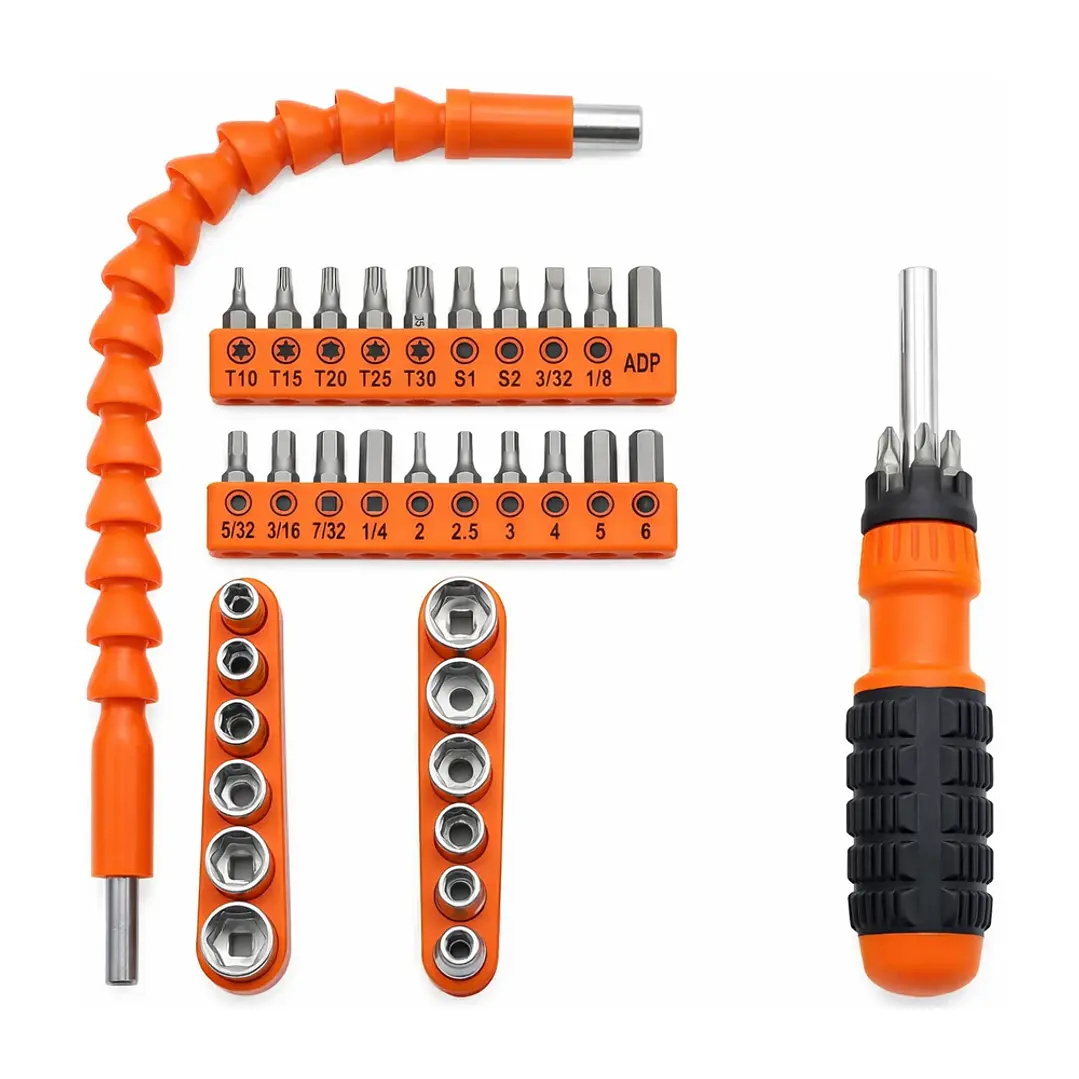 Set De Dados Y Puntas Con Extension Flexible 43p Afixs-mcasa 2