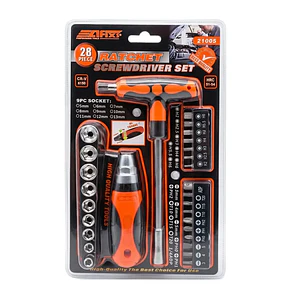 Set Destornilladores 28 Piezas Dados Mango En T Afixs-mcasa