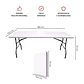 Mesa Camping Plegable Valija Casa Jardin Playa 1.80 Mcasa - Miniatura 4