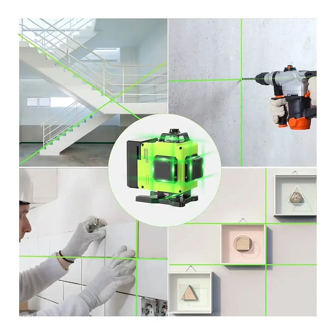 Nivel Laser 16 Líneas Auto-nivelador Luz Verde Remoto Mcasa 3